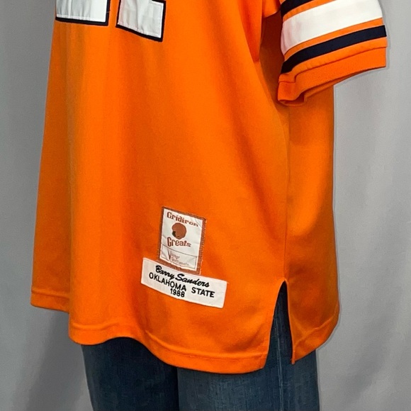 XXL/52 Barry Sanders Gridiron Greats Oklahoma State Throwback Vintage Jersey - Picture 5 of 9